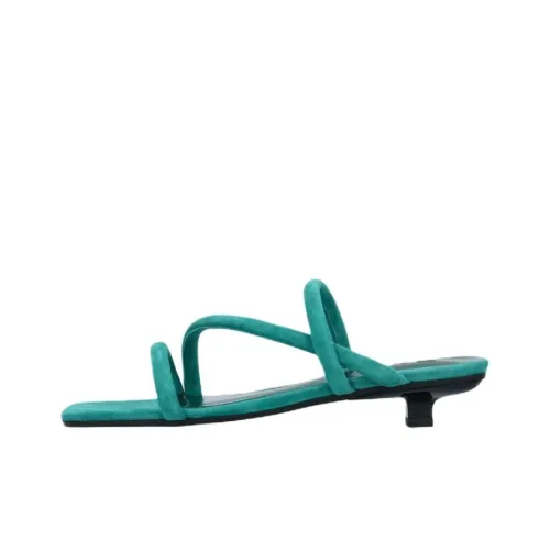 By Far Quiet Slip-Ons 3 см Женские Зеленые