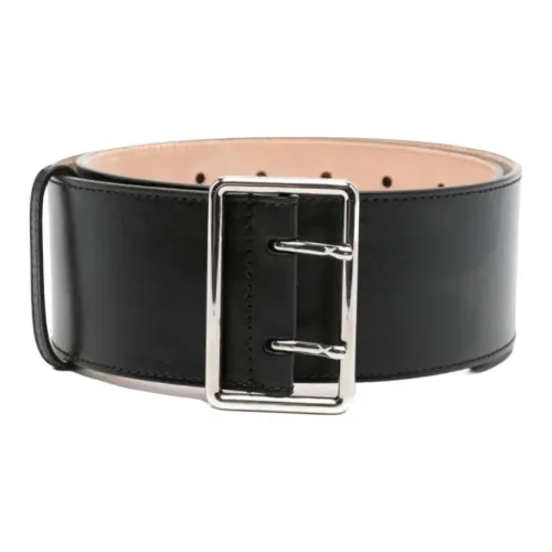 Alexander McQueen Телячья кожа Кожаные ремни Женские Черный Ширина 5,5CM