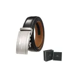 Матовый Gunmetal Застежка +95 Узор, Черный Ремешок (Коробка)