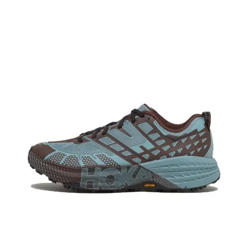 HOKA ONE ONE SPEEDGOAT 2 Устойчивые к истиранию Низкие Беговые кроссовки Унисекс Синие Коричневые