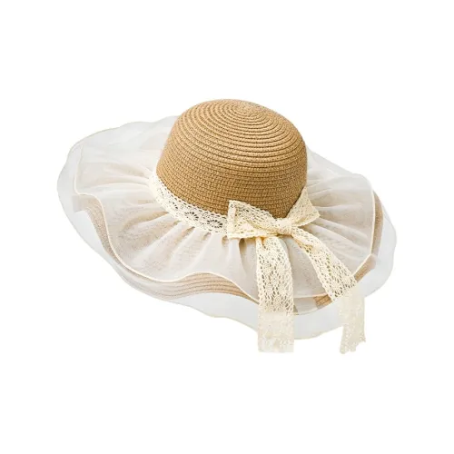 FREE RABBITⅡ Лето Путешествие Широкий козырек Шляпа из соломы Морское побережье Отпуск Позиционирование стиля Защита от солнца Защита от ультрафиолета Шляпы ведра Женские