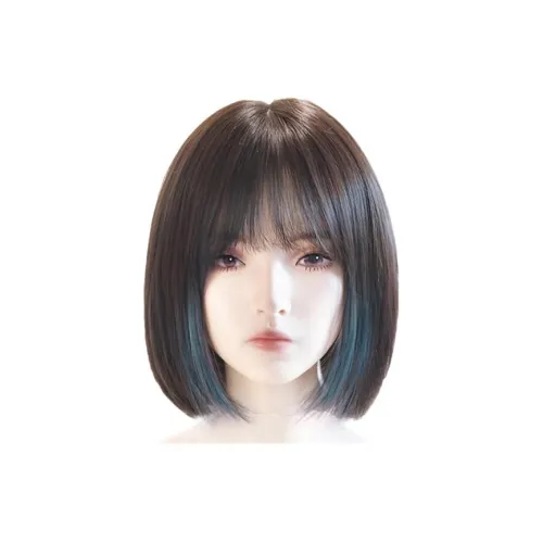 QIYEXUE Сладкий стиль Женские Короткие волосы Синтетические волосы Бесшовный Незаметный Балаяж Волны