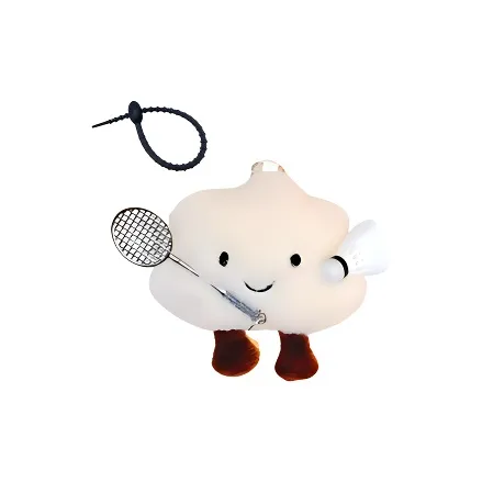 BANQIN Little Облако Играющий Бадминтон Куклы Плюшевый Брелок 9 см Рекомендуемая Высота