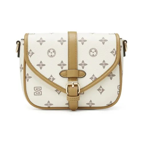 JOSINY ПУ (полиуретан) Сумка через плечо Женская Экрю Кофейный