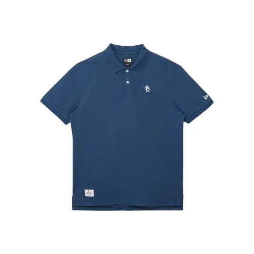New Era Темно-синий Унисекс Поло