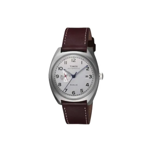 TIMEX Автоматический Механический Механизм Мужские Часы 39 мм Серебряный