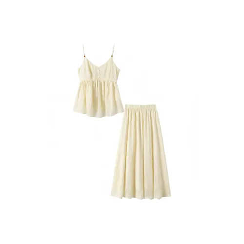 DX.DAXI Светлый песочный абрикос Женские комплекты с юбкой