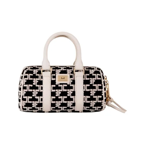 Elisabetta Franchi Вискоза Хлопок Сумка через плечо Сумка через плечо Сумка для путешествий Мини Женская Масляный Черный