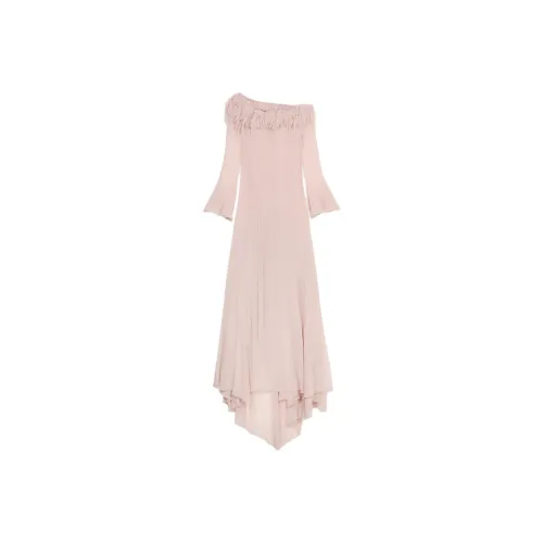 Blumarine Розовые Женские Длинные Платья с Рукавами