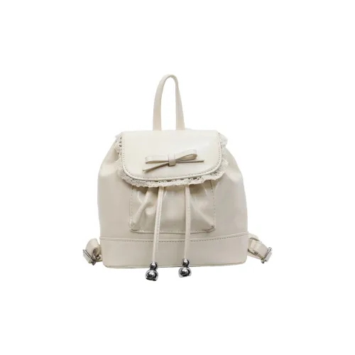 BAODIDAISHU ПУ (полиуретан) Портативный Одно плечо Рюкзак Средний Женский Экрю Серебристый Черный Розовый