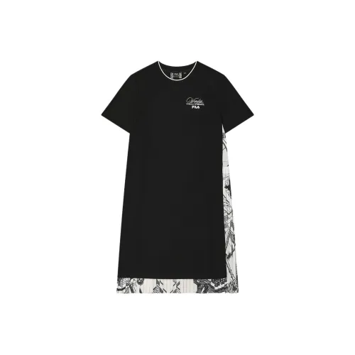 FILA Глубокий черный Женские Платья с коротким рукавом