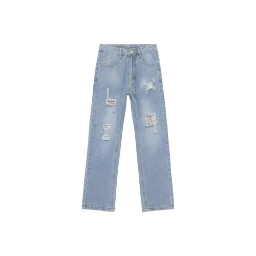 Tonlion Светло-синие Унисекс Джинсы