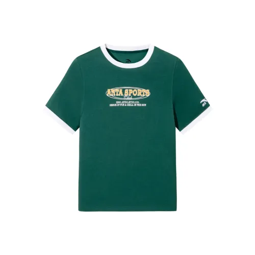 ANTA Life Collection T-рубашка Женская Sparse Лесной зеленый Белая снежинка