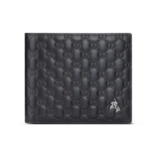 POLOMEISDO Кошелек из натуральной коровьей кожи мужской черный