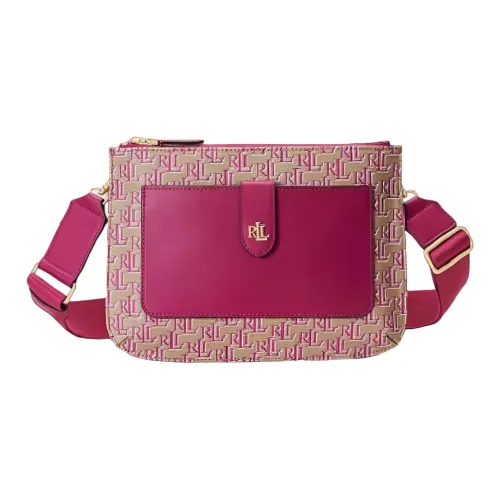 Polo Ralph Lauren Кожа Сумка через плечо Сумка на плечо Женская CAMEL Фуксия Ягода
