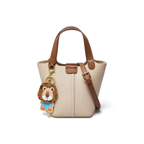 Narandu Корзинка из коровьей кожи сумка-ведро сумка через плечо мини женская мятно-зеленый Alaska белый