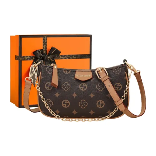 OUBOTE Сумка через плечо из синтетической кожи женская кофейного цвета