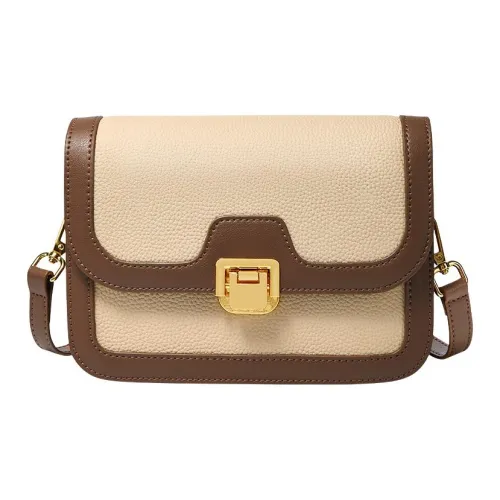 Narandu Коровья кожа Тофу Сумка Маленькая Квадратная Сумка Плечевая Сумка Стандартная Женская Слон Серый и Коричневый