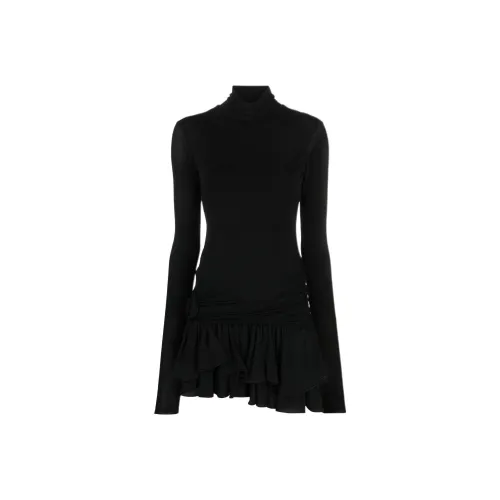 Blumarine Черное Женское Длинное Платье с Рукавами
