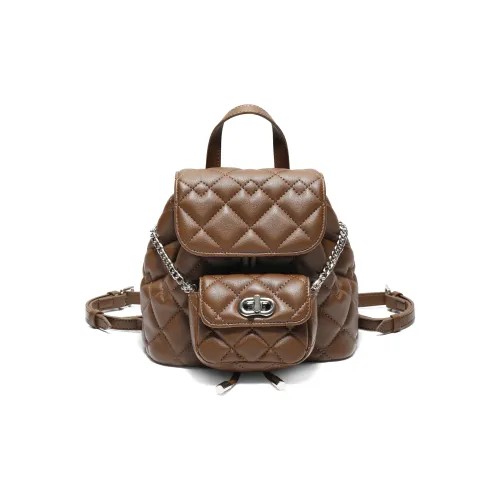 BELLE Рюкзак из искусственной кожи маленький женский черный коричневый