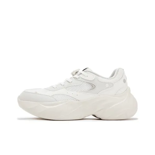 361° Penguin Shoes Slip-resistant Abrasion-resistant Low Top Casual Women's Feather White