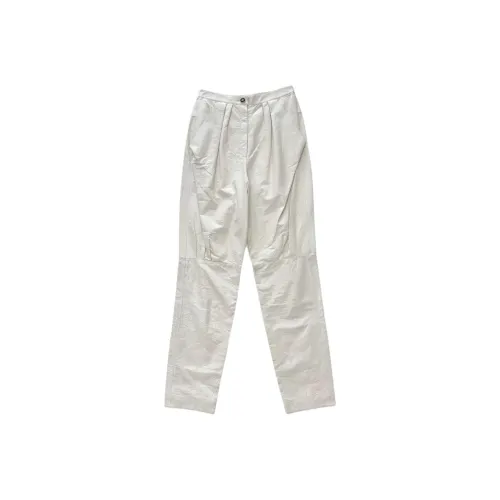 CHANEL 22C Кожаные брюки Женские Белые