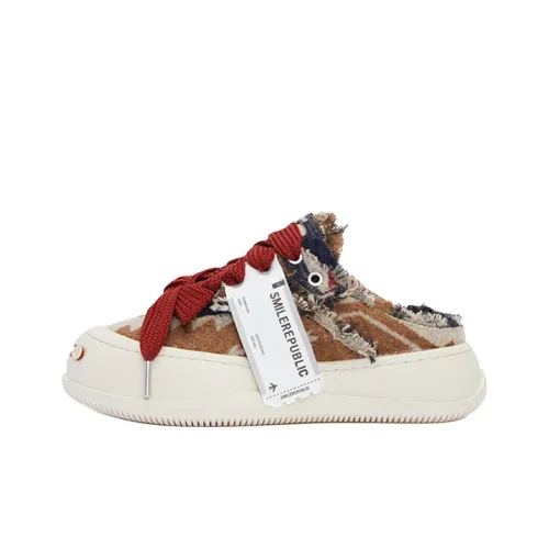 SMILEREPUBLIC Laugh series Устойчивые к истиранию Увеличивающие высоту Низкие кеды Унисекс Белый Серый