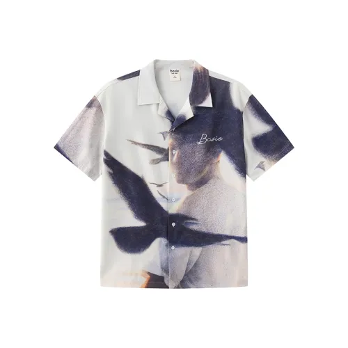 Bosieagender Белая унисекс рубашка