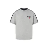 Серый меланж и темно-синий