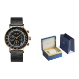 8079-Розовый корпус, черный циферблат-[Ремень]