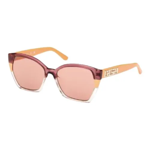 GUESS Ацетат Бабочка Солнцезащитные очки Женские Оранжевый