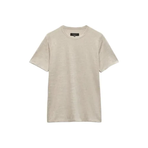 RAG&BONE Тауповая мужская футболка с коротким рукавом
