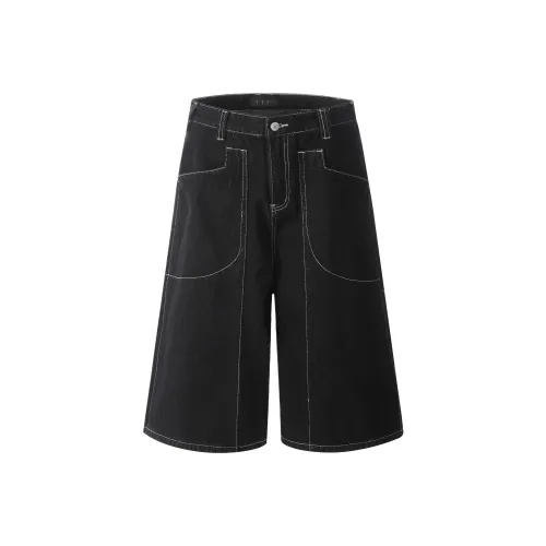 TREND ST Черные унисекс джинсовые шорты