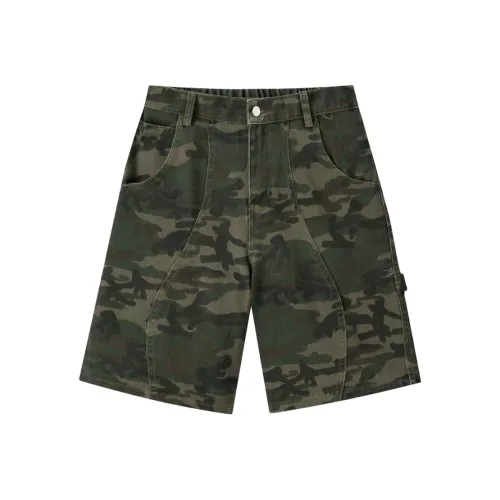 DILANGNIU Камуфляж [Высокое качество, интенсивно промытый] Унисекс Джинсовые шорты