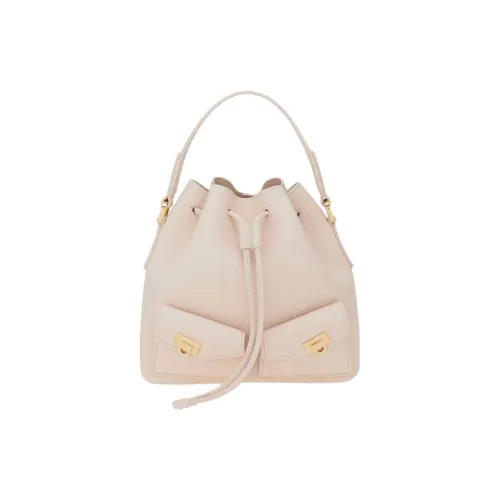 Ferragamo Hug Коровья кожа Ведрообразная сумка Женская Балет Розовый