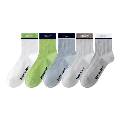 Reebok 5 пар Смешанные цвета Унисекс Носки MID до икры