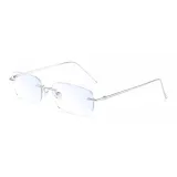 Позиционирование стиля B Элегантность Серебряная оправа - Небольшо круглые линзы