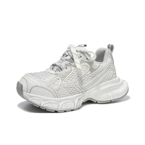 CHERRY KALIKA Износостойкий Дышащий Легкий Низкий Топ Кроссовки с Толстой Подошвой Женские Экрю