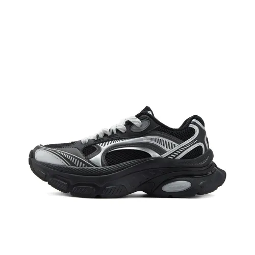 361° Heart Shoes Slip-resistant Abrasion-resistant Low Top Casual Women's Obsidian Black