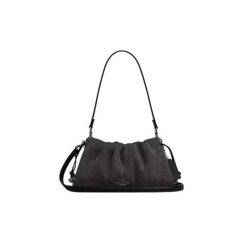 COACH Faye Denim Portable Crossbody Bag Shoulder Bag Medium Women's Washed Gray