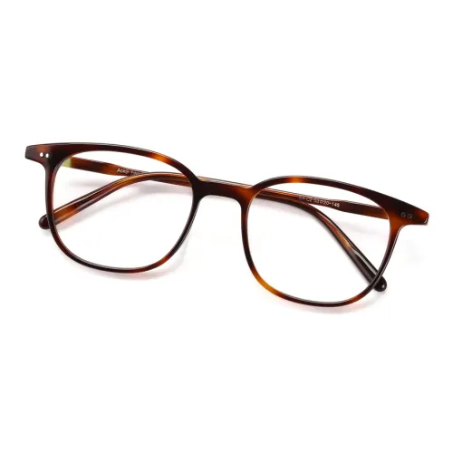 QINGZHIZUO Пластина Квадрат Оптический каркас Унисекс Агаровое дерево Черепаховый Черный