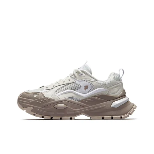 FILA FUSION BIANCO IV Hard Candy Shoes 4 Беговые кроссовки Низкий топ Туманный серый/Овчина Коричневый VG Женские