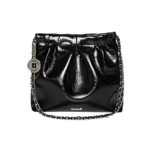 Narandu Сумка из синтетической кожи ведрообразной формы сумка через плечо сумка hobo стандартная женская полночный черный экрю