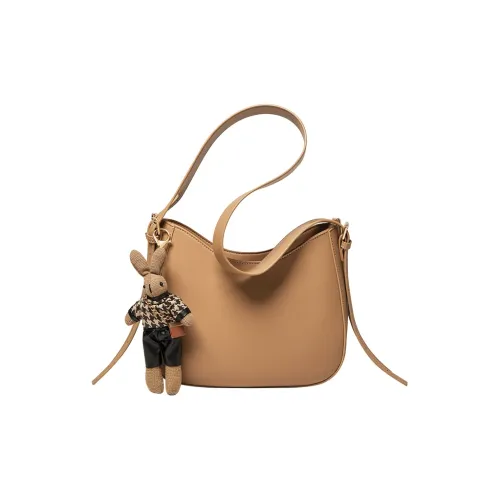 Narandu Сумка из коровьей кожи сумка-ведро сумка через плечо плечевая сумка средний размер женский хаки кофейный экрю и абрикос