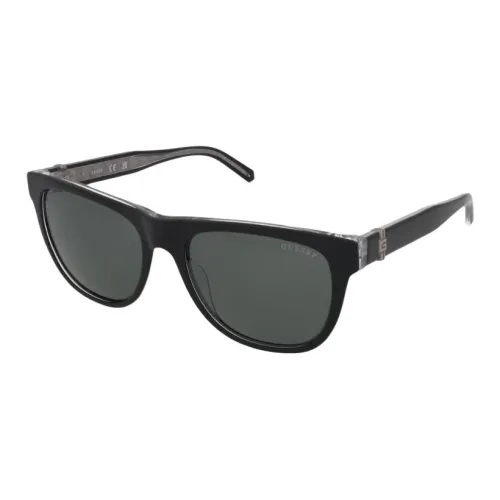 GUESS Пластик Квадратные Солнцезащитные очки Мужские Черные