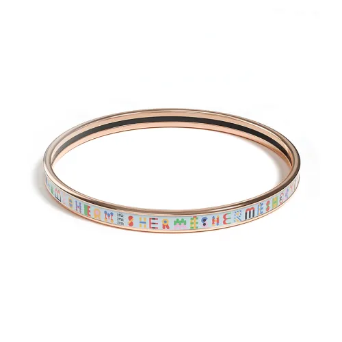 HERMES Эмаль Браслеты Женские Розовое Золото