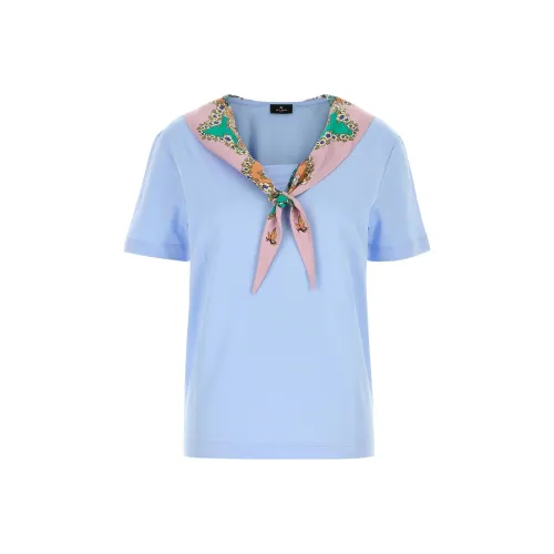 ETRO Светло-синие Женские Рубашки T