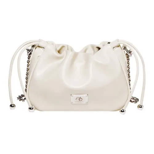 15 MINS Синтетическая кожа Облачная сумка Маленькая Женская Космический серебристый Экрю