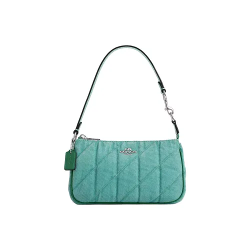 COACH Nolita Denim Bag Small Women's Moss Green