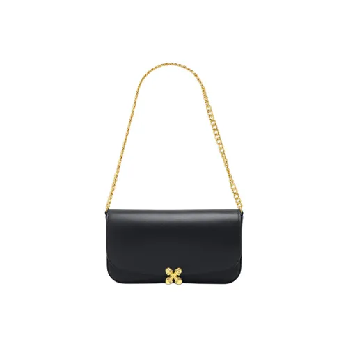 Alexander McQueen Черепа Коровья кожа Сумка на плечо Женская Черная